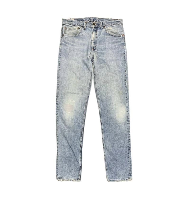 Levi's Vintage 90s Levis 512 Slim Taper Faded Blue Jeans Distressed Size US 33 - 1 Thumbnail