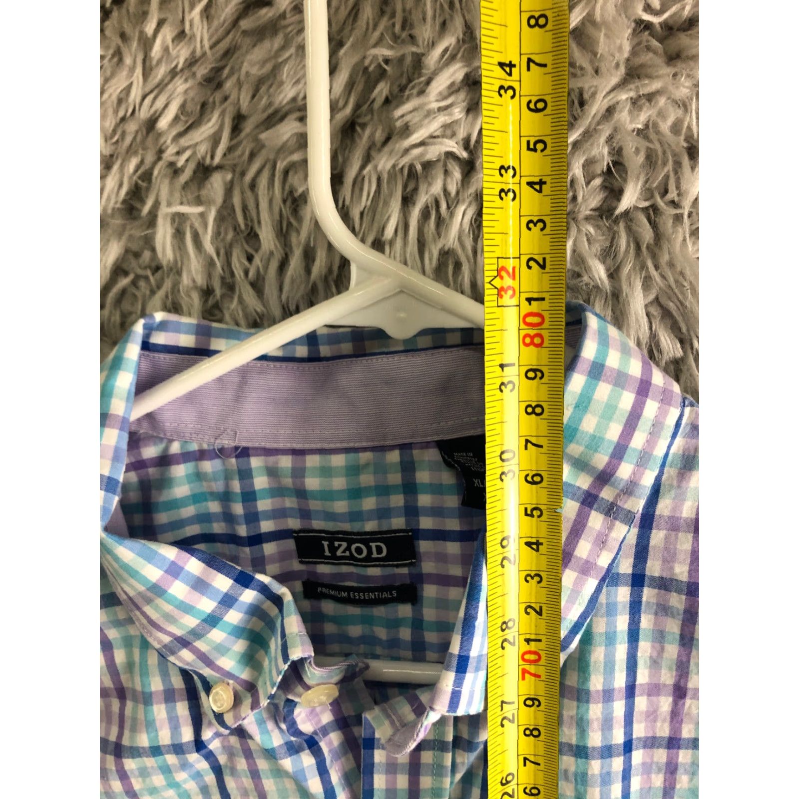 Izod Izod Mens XL Button-Down Long Sleeve Collared Striped Multicolor Blue Shirt Size US XL / EU 56 / 4 - 6 Thumbnail