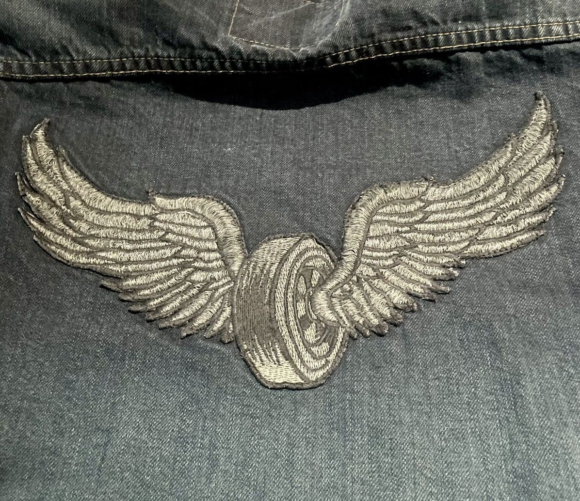 Levi's Black Denim Jacket with Flywheel Patch Size US M / EU 48-50 / 2 - 2 Thumbnail