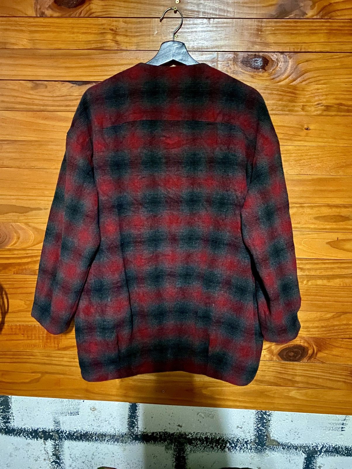 Japanese Brand Vintage Japanese Plaid Wool Zip-Up Jacket – Red & Black Size US L / EU 52-54 / 3 - 6 Thumbnail
