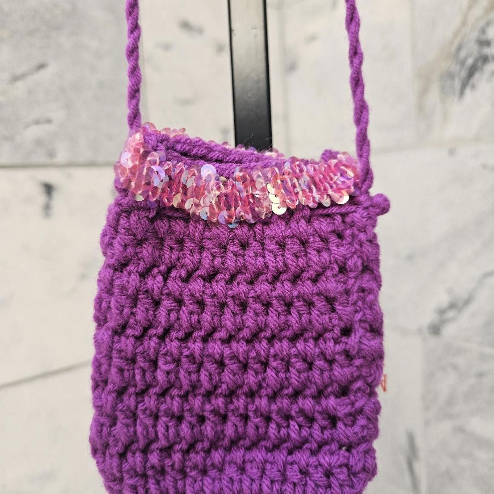 Other Women's Handmade Crochet Small Purse with Patches Size ONE SIZE - 4 Thumbnail
