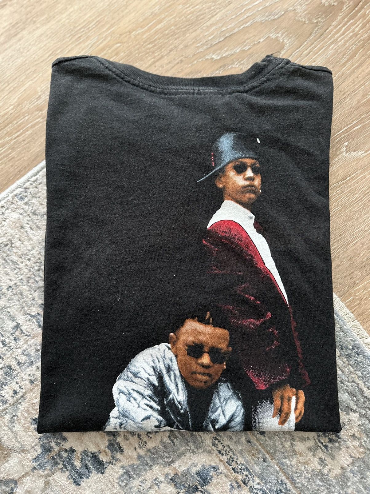 image of Rap Tees Crazy Vintage 90's Kris Kross Rap T-Shirt Hip Hop in Black, Men's (Size Large)