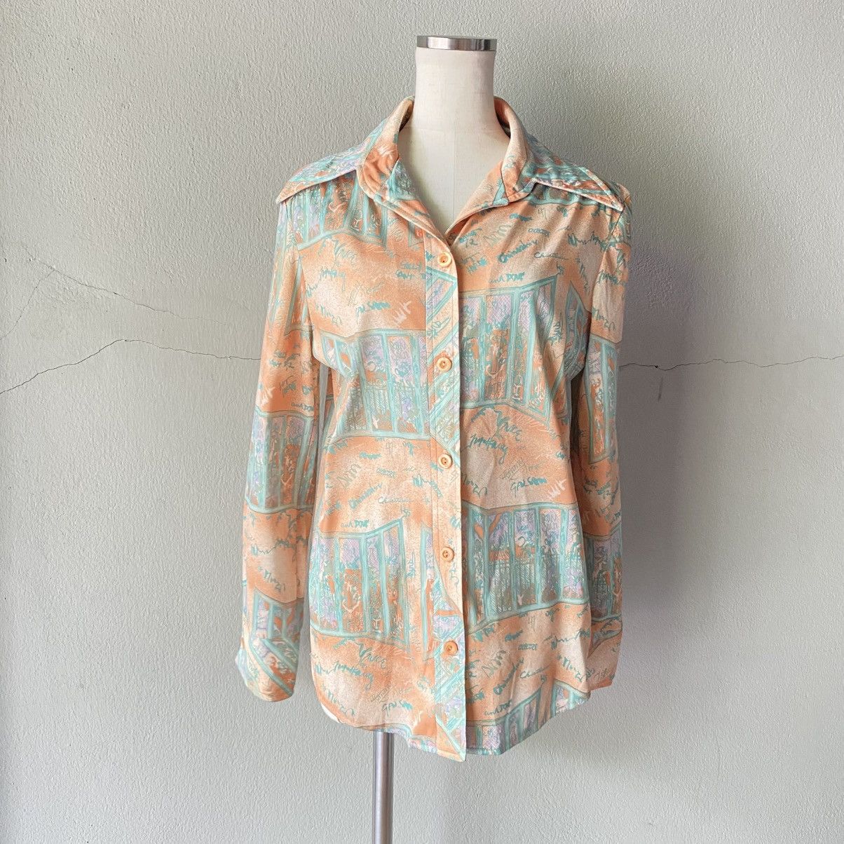 Designer × Japanese Brand Ted Martin Vintage Pastel Art Print Shirt Size M / US 6-8 / IT 42-44 - 7 Thumbnail