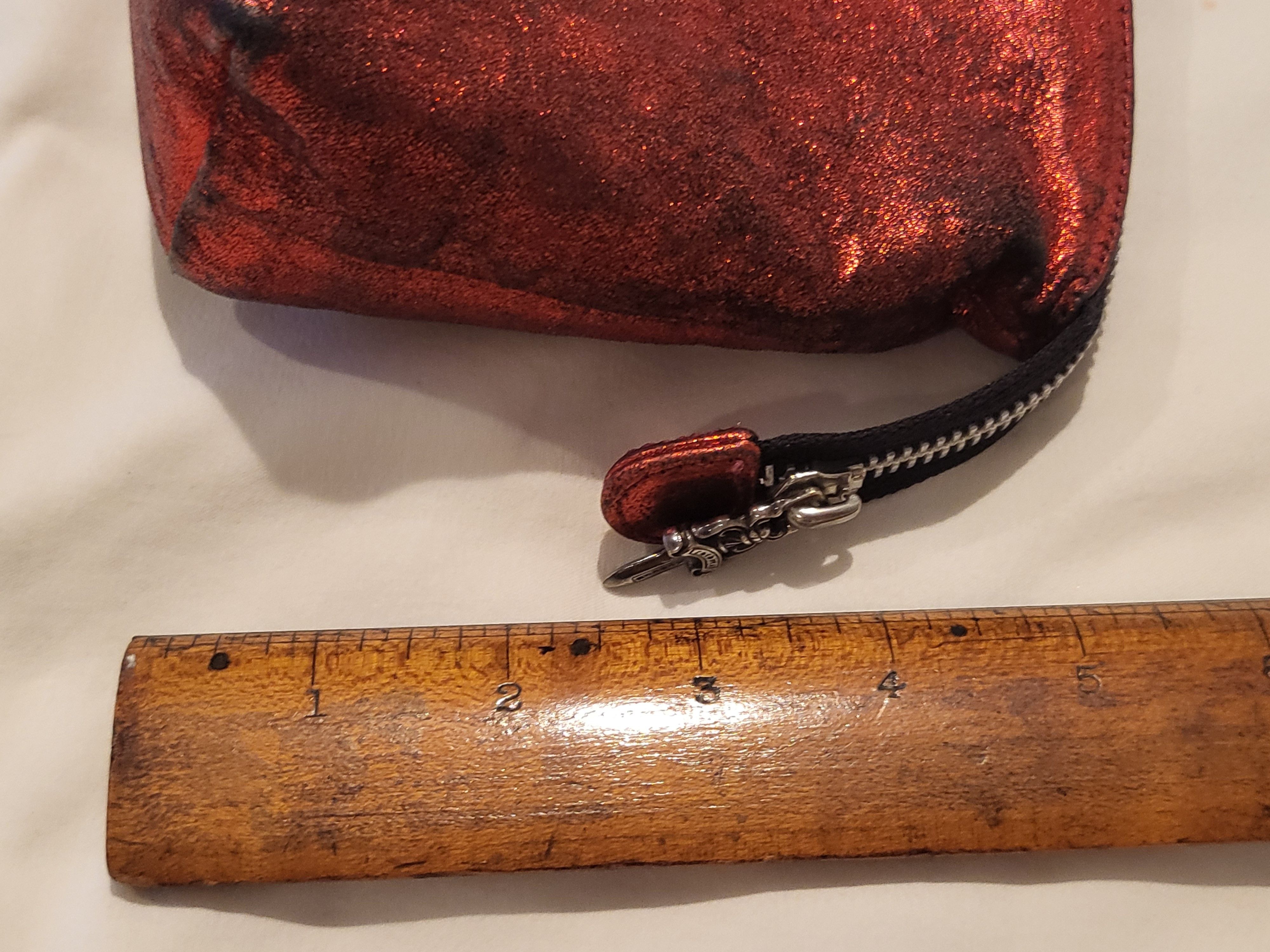 Chrome Hearts Chrome Hearts Red Leather Toiletry Dop Bag Size ONE SIZE - 8 Thumbnail