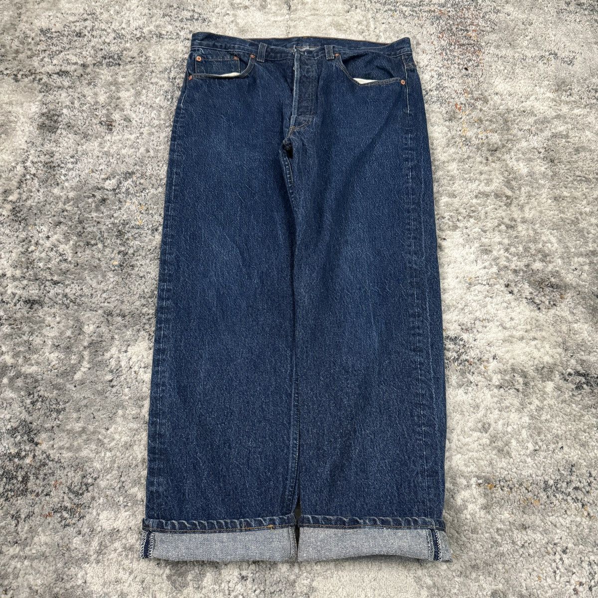 Japanese Brand × Levi's × Vintage Vintage 80s Levi’s 501 button fly made in USA dark wash Size US 36 / EU 52 - 3 Thumbnail