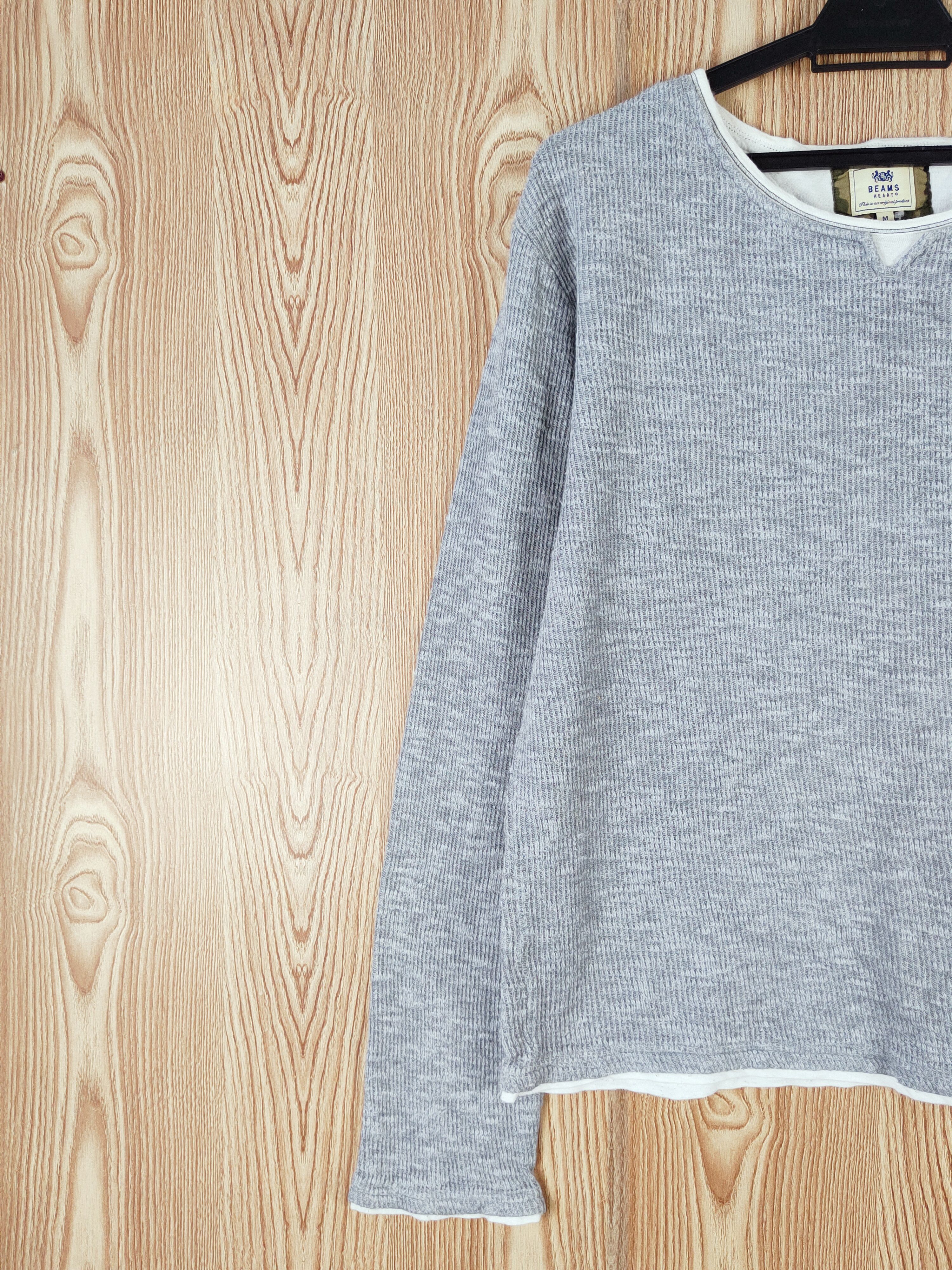Beams Plus × Homespun Knitwear × Japanese Brand Beams Heart japan Gray knitwear #W874 Size US M / EU 48-50 / 2 - 3 Thumbnail