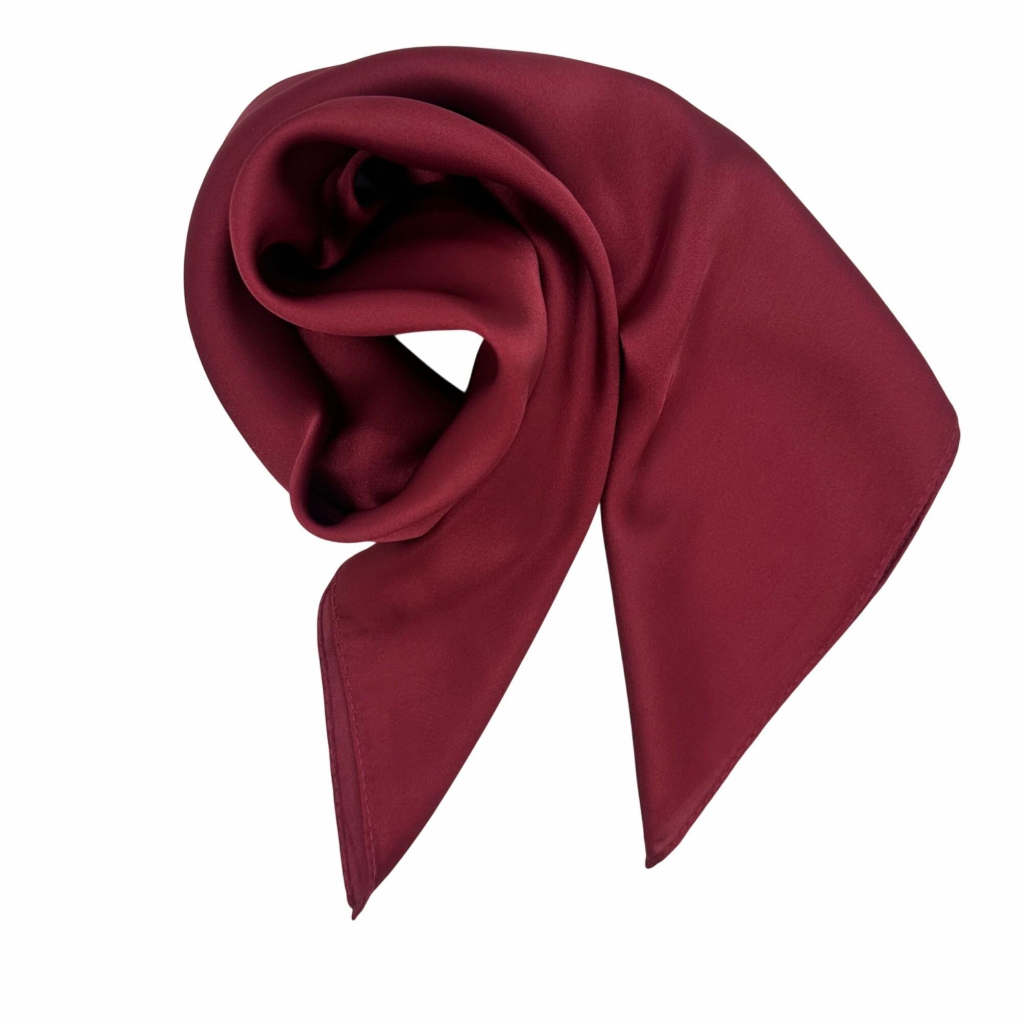 Other Elegant Bandana CLASSIC Burgundy Hijab Square Scarf Solid pr Size ONE SIZE - 4 Thumbnail
