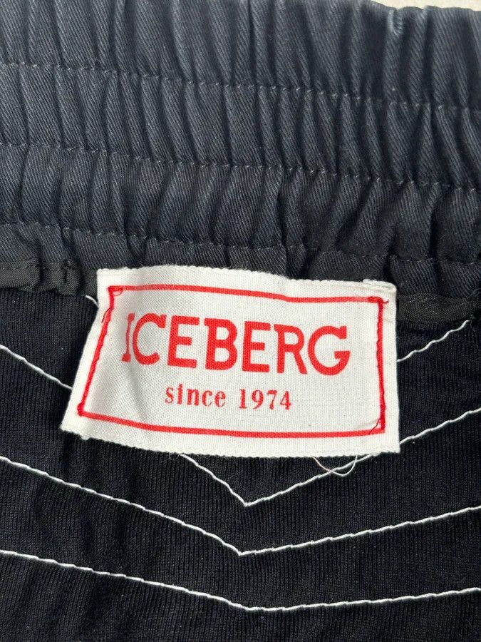 Iceberg 2000s Iceberg Black Cotton Sequin Biker Pants Size US 30 / EU 46 - 10 Thumbnail