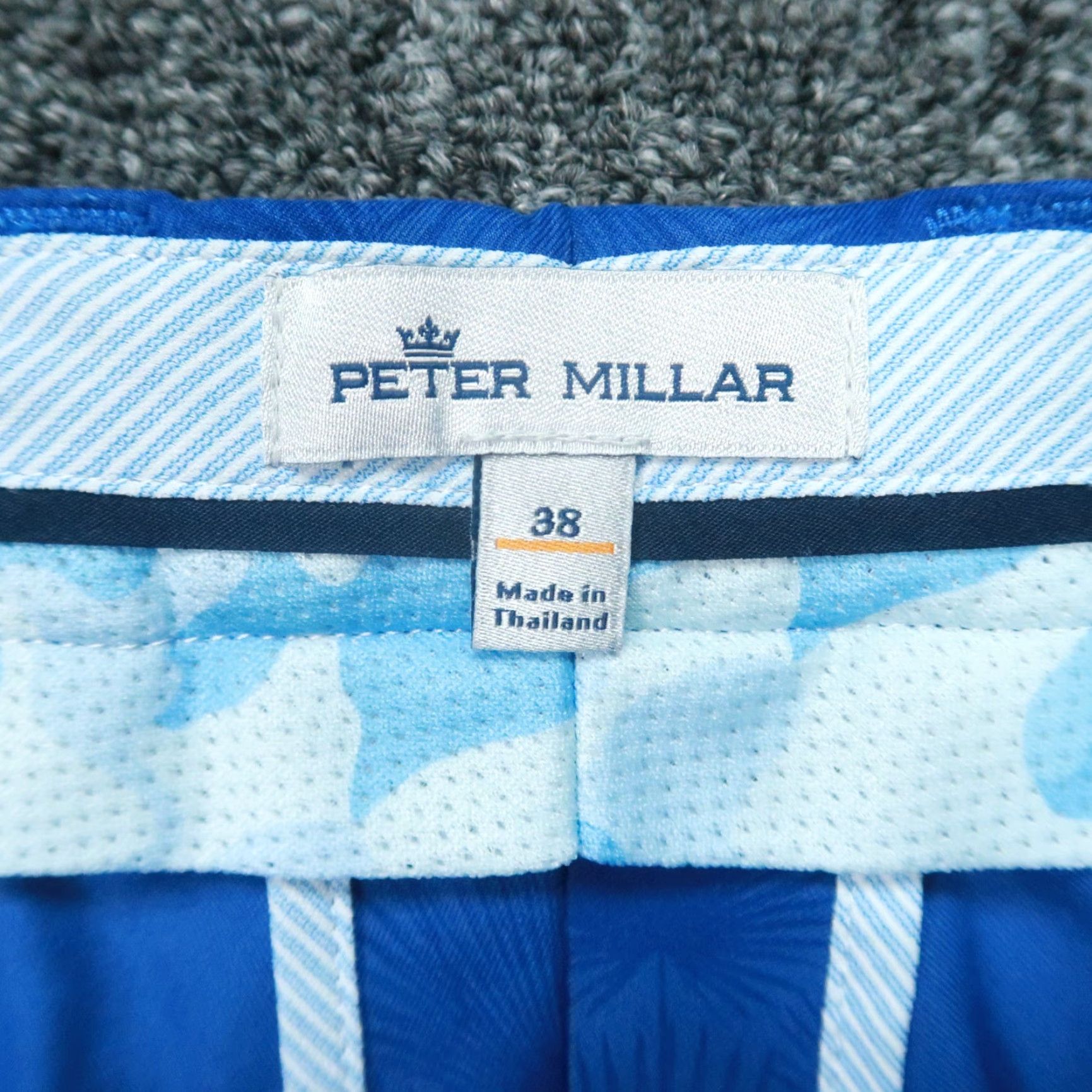 Peter Millar Peter Millar Shorts Mens 38 Blue Carrboro Fan Palm Twill Performance Chino Size US 38 / EU 54 - 3 Thumbnail