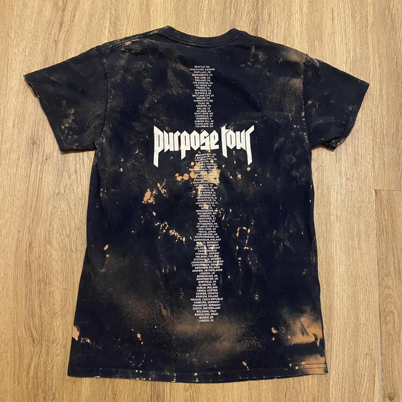 Other Justin Bieber Purpose Tour bleached t-shirt Size US S / EU 44-46 / 1 - 2 Thumbnail