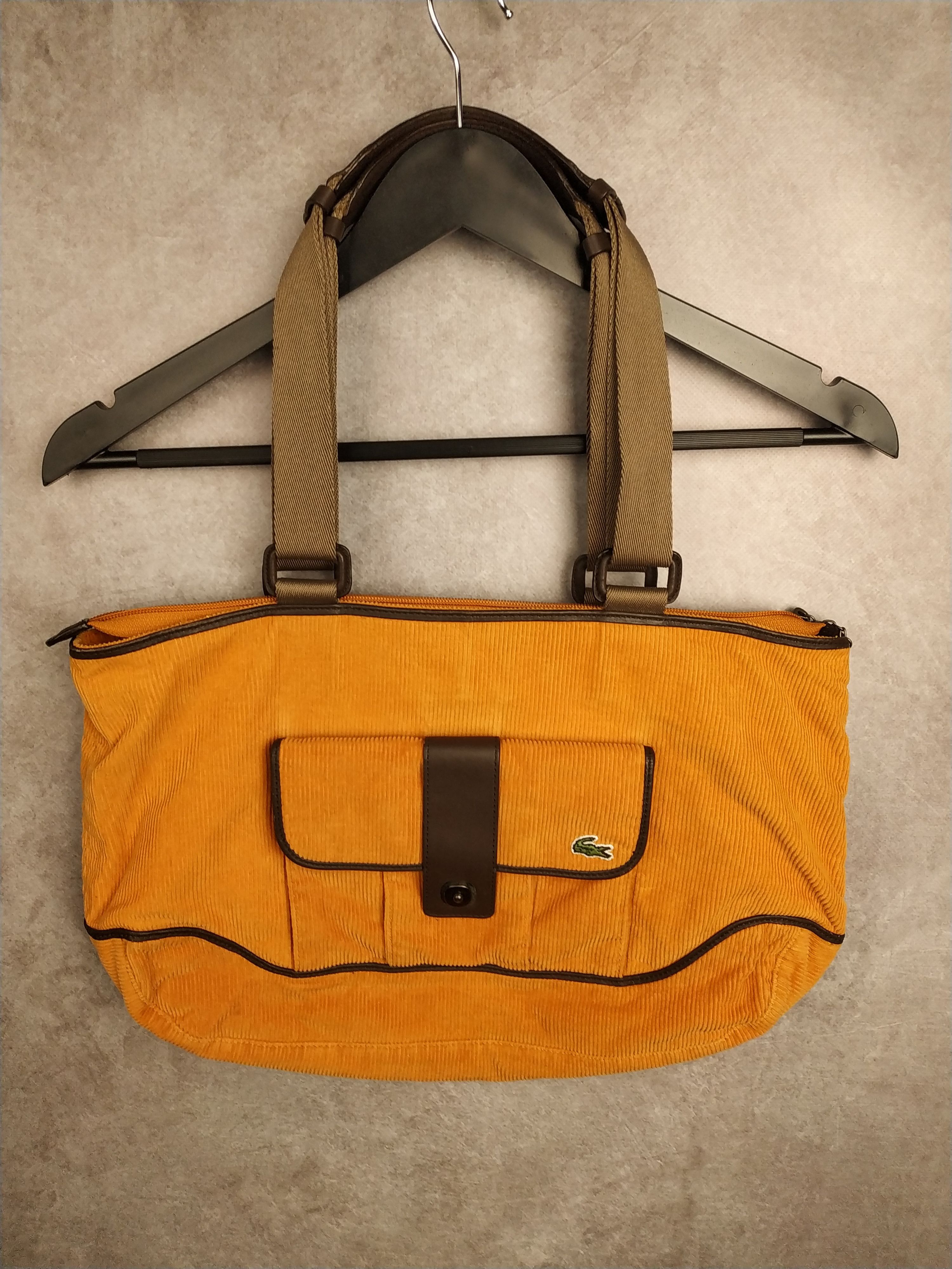 Lacoste Vintage LACOSTE BAG hobo Orange Corduroy Size ONE SIZE - 1 Thumbnail