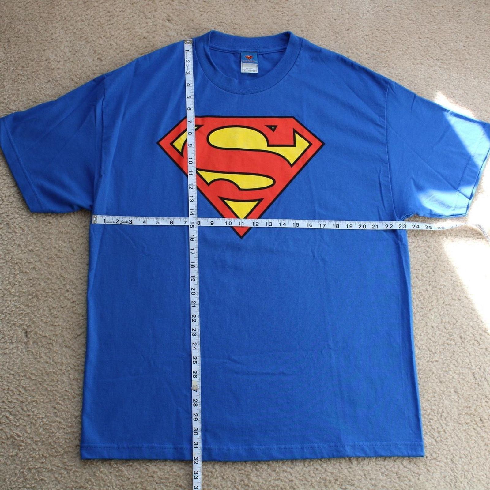 DC Comics Blue Vintage Y2K Superman Logo Graphic Tee Size US XL / EU 56 / 4 - 2 Thumbnail