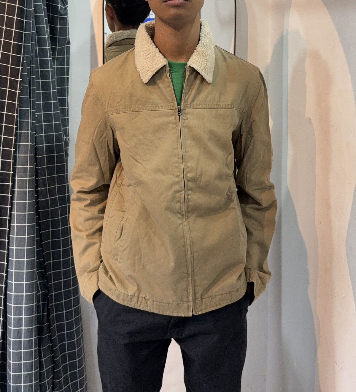 Japanese Brand Outdoor with sherpa canvas work jacket Size US M / EU 48-50 / 2 - 2 Thumbnail