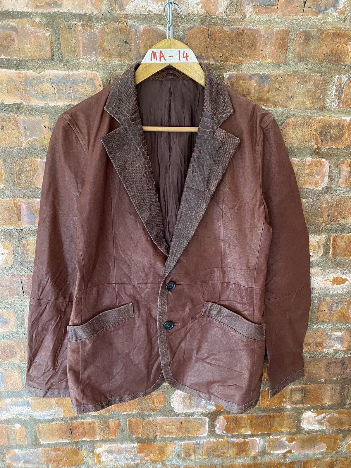 Tornado Mart 🔥🔥🔥Tornado Mart Snake Skin Leather Jacket Size US M / EU 48-50 / 2 - 2 Thumbnail
