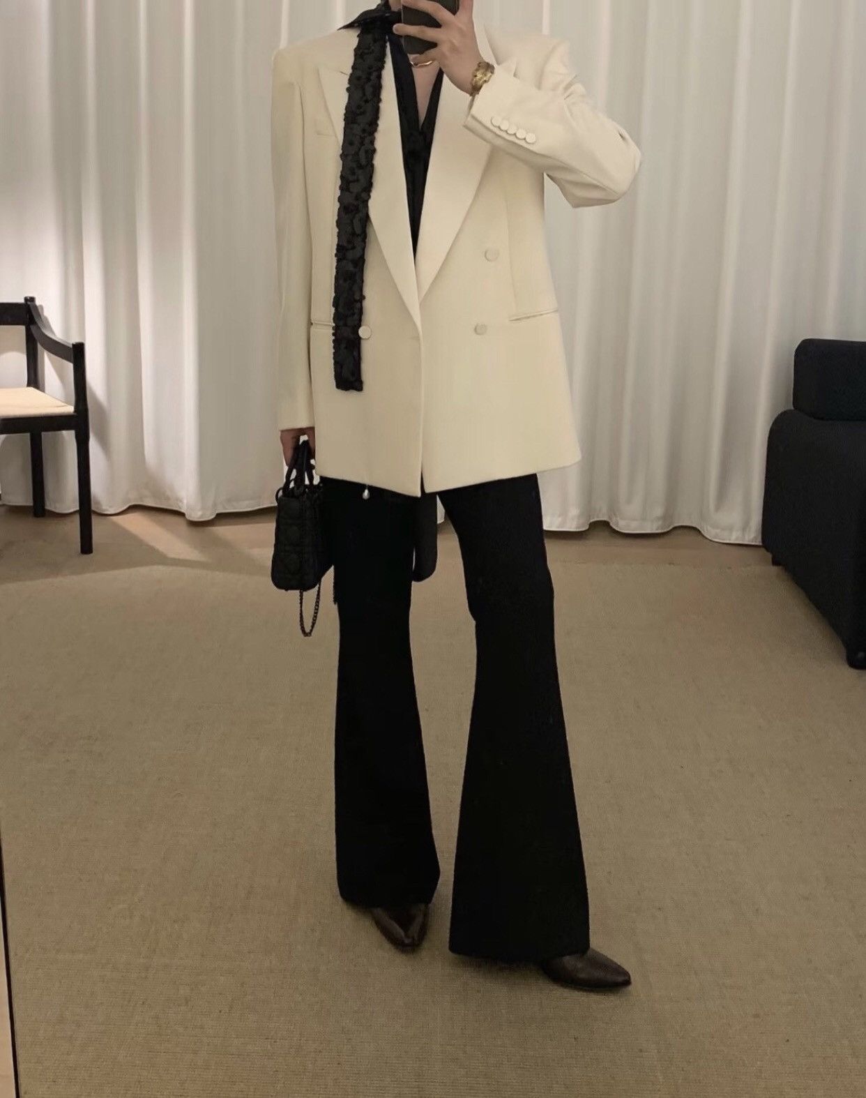 Saint Laurent Paris × Yves Saint Laurent Saint Laurent SLP Saint Laurent Double breasted White Suit Size XS / US 0-2 / IT 36-38 - 3 Thumbnail