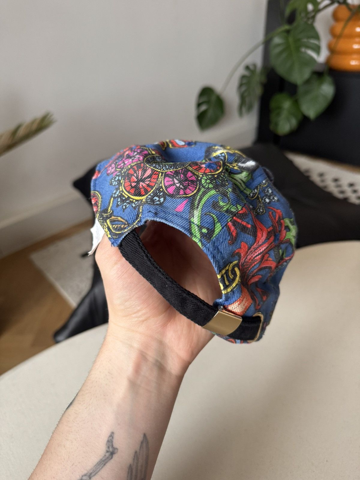 Versace Jeans Couture Versace Jeans Coutre Fullprint Designer Drip Hat Luxury Cap Size ONE SIZE - 3 Thumbnail