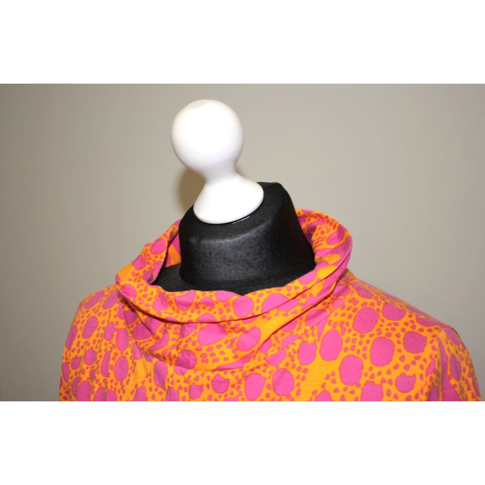 Marimekko Marimekko Dress Womens Rollneck Size S Orange Knee Length A-Line Size S / US 4 / IT 40 - 2 Thumbnail