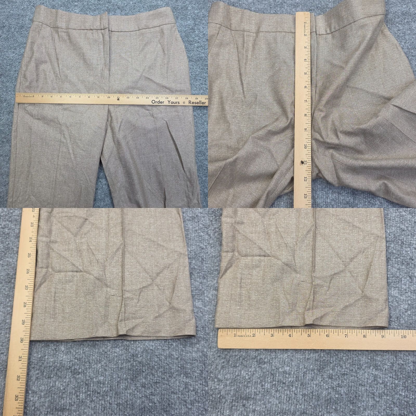 Max Mara Max Mara Pants Womens Beige Wool Silk Pleated Dress Trousers Italy Size 32" / US 10 / IT 46 - 9 Thumbnail
