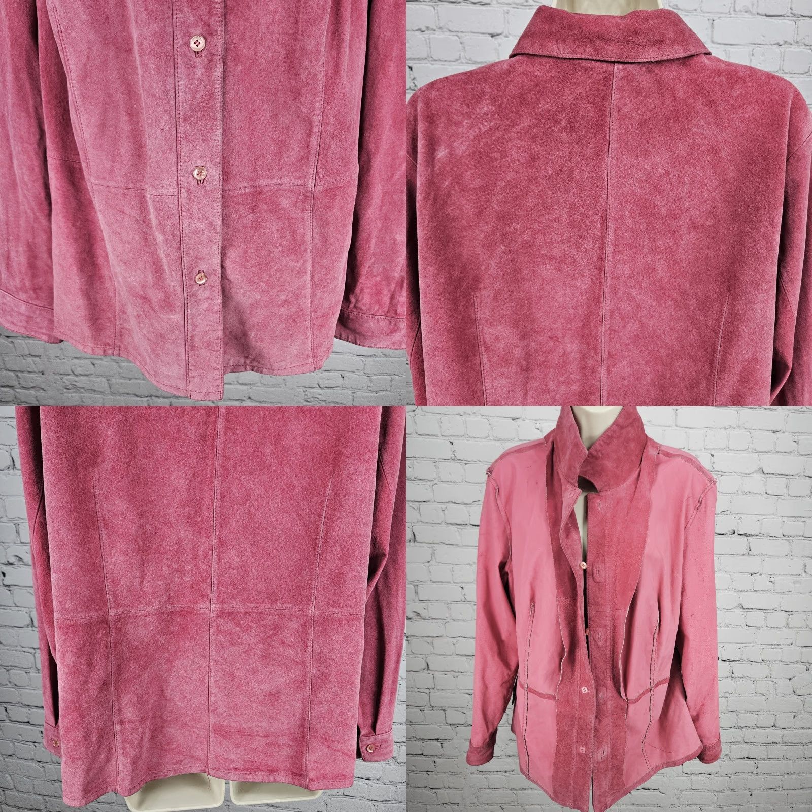 Vintage Classic Pink Bernardo Suede Collared Shacket Jacket 1X User: Classic Pink Bernardo Suede Collared Shacket Jacket 1X Size XL / US 12-14 / IT 48-50 - 8 Thumbnail