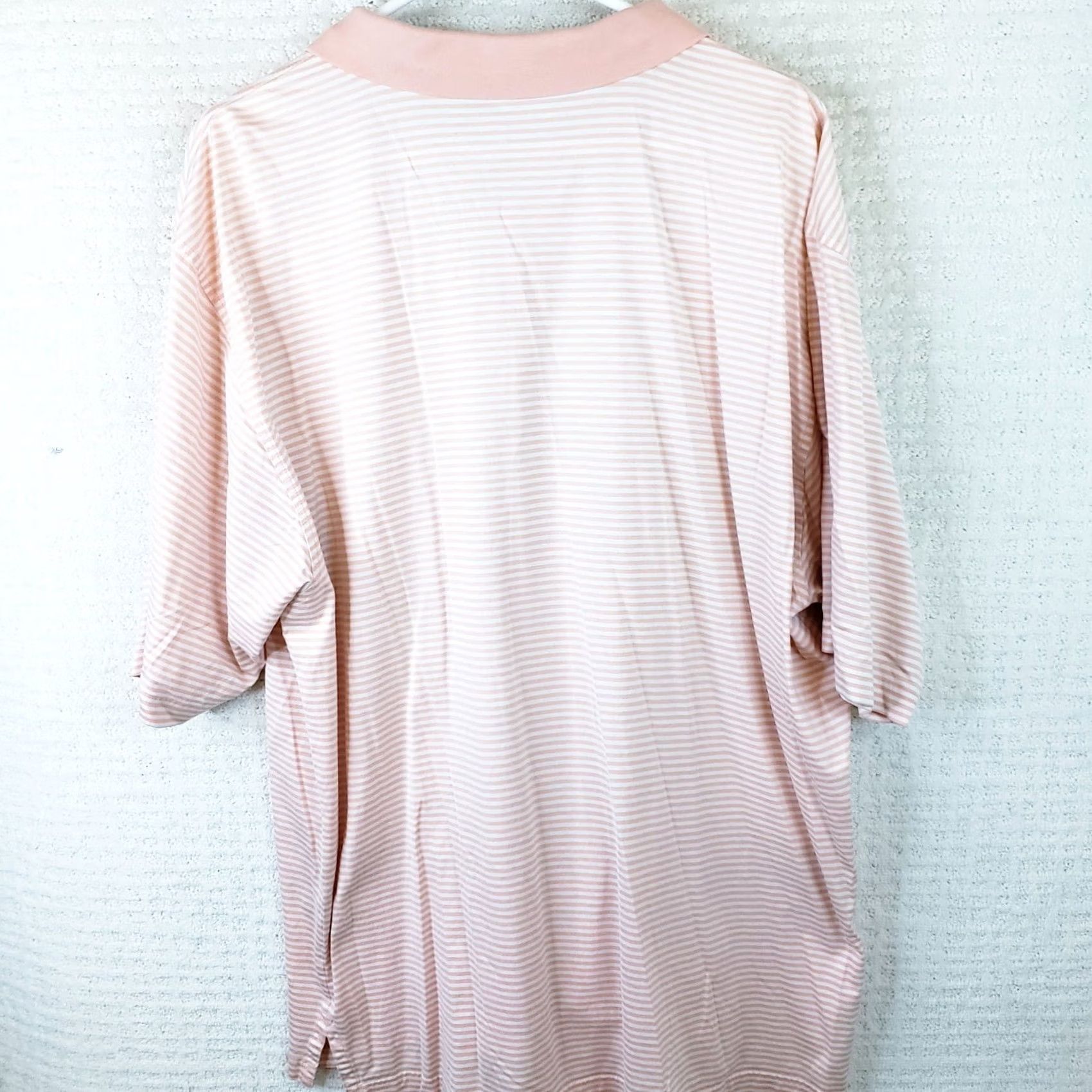 Vintage Fairway & Greene XL Shortsleeve Polo Peach Pink Striped Fripp Island Chest Logo Polo Shirt Mens XL Pink Striped Fripp Island Logo Size US XL / EU 56 / 4 - 6 Thumbnail