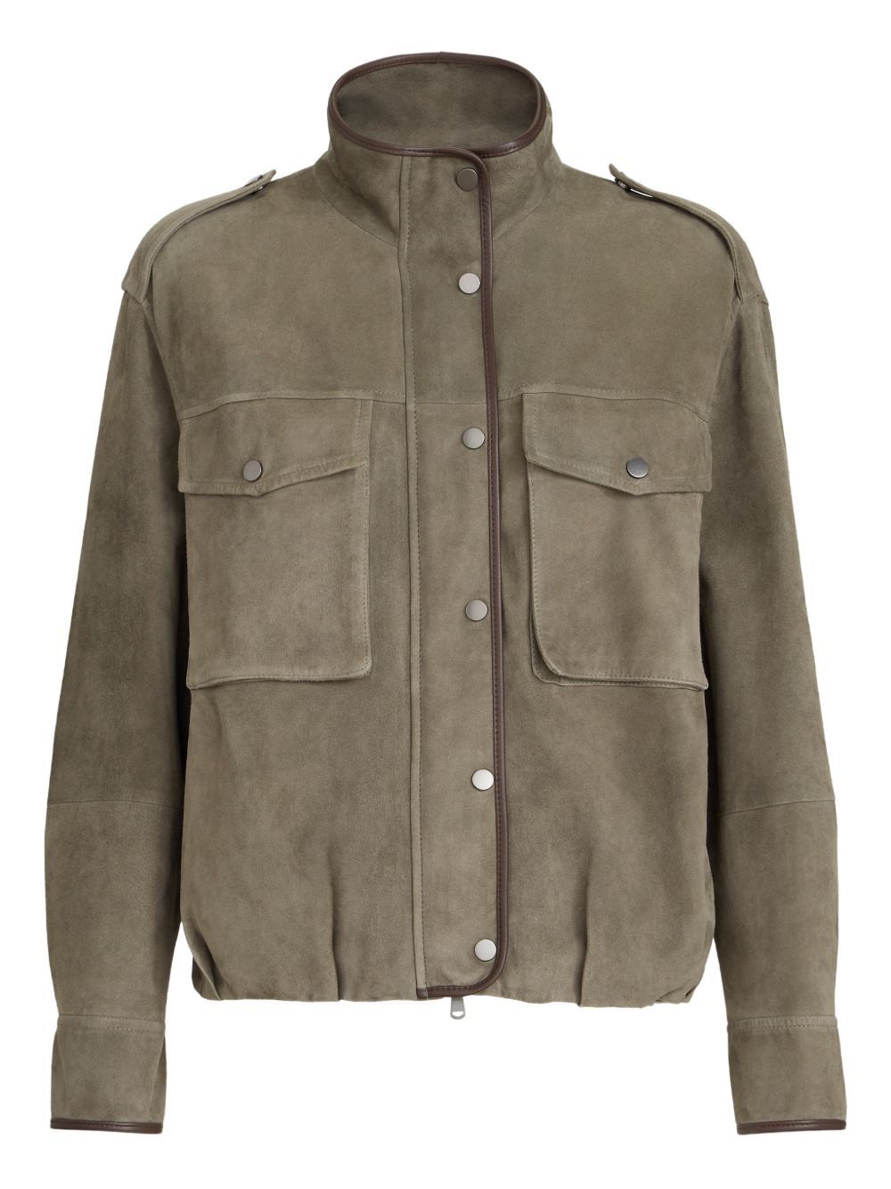 Brunello Cucinelli LEATHER JACKET Size M / US 6-8 / IT 42-44 - 1 Thumbnail