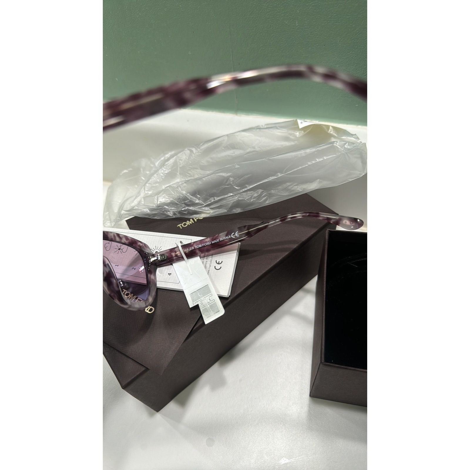 Tom Ford Tom Ford 55mm Cat Eye Sunglasses havana Violet Size ONE SIZE - 8 Thumbnail