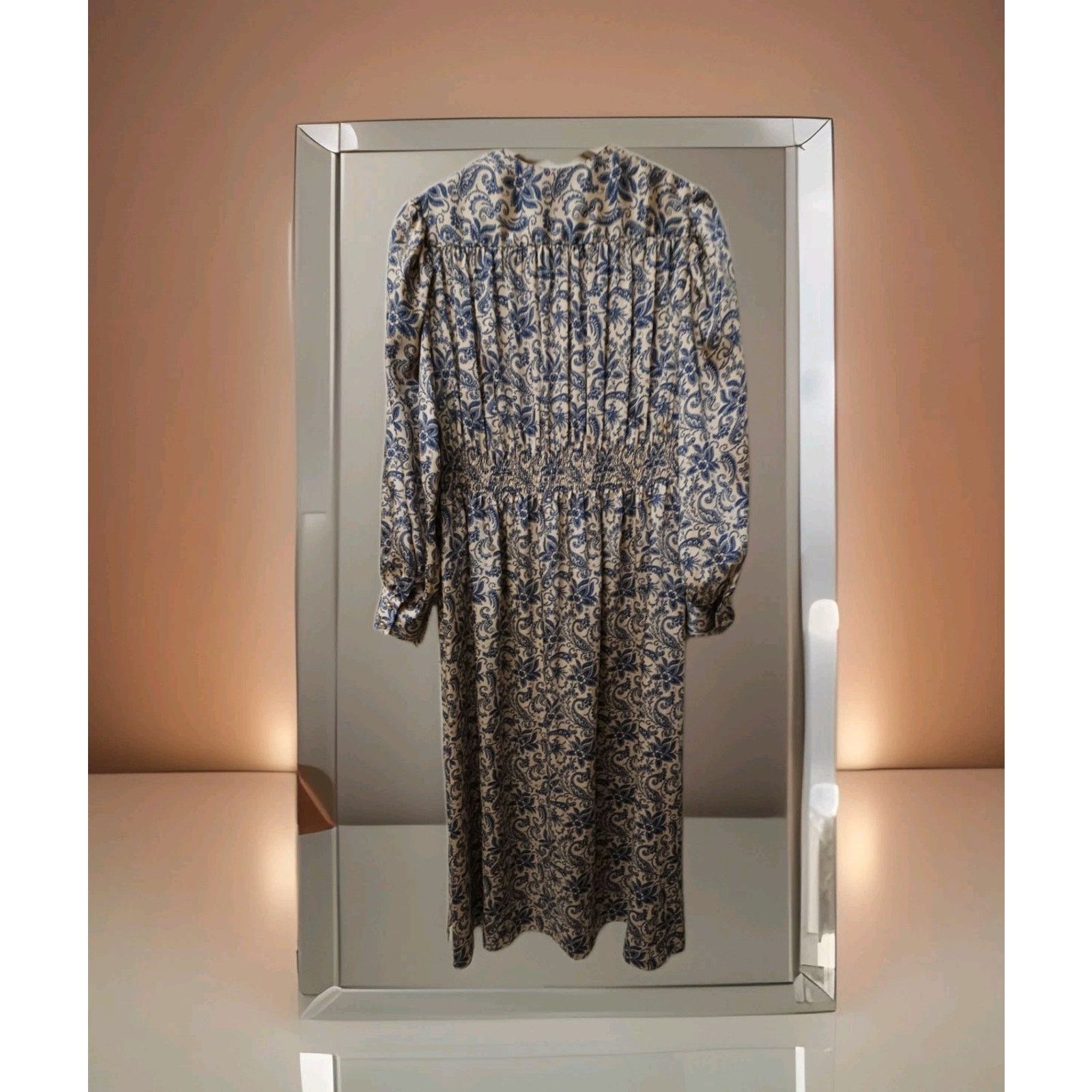 Sandro Sandro Paris Midi Dress Floral blue Beige Size 36 Size M / US 6-8 / IT 42-44 - 2 Thumbnail