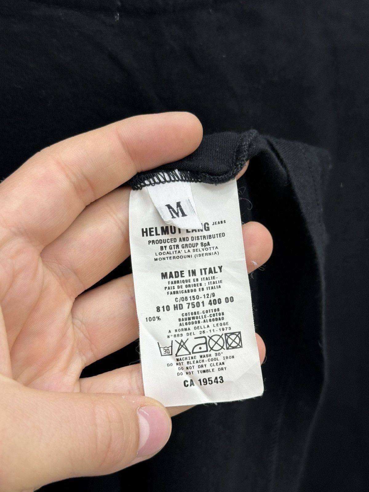 Helmut Lang Vintage 2000s Helmut Lang Back Logo T-shirt Tee Size US M / EU 48-50 / 2 - 6 Thumbnail