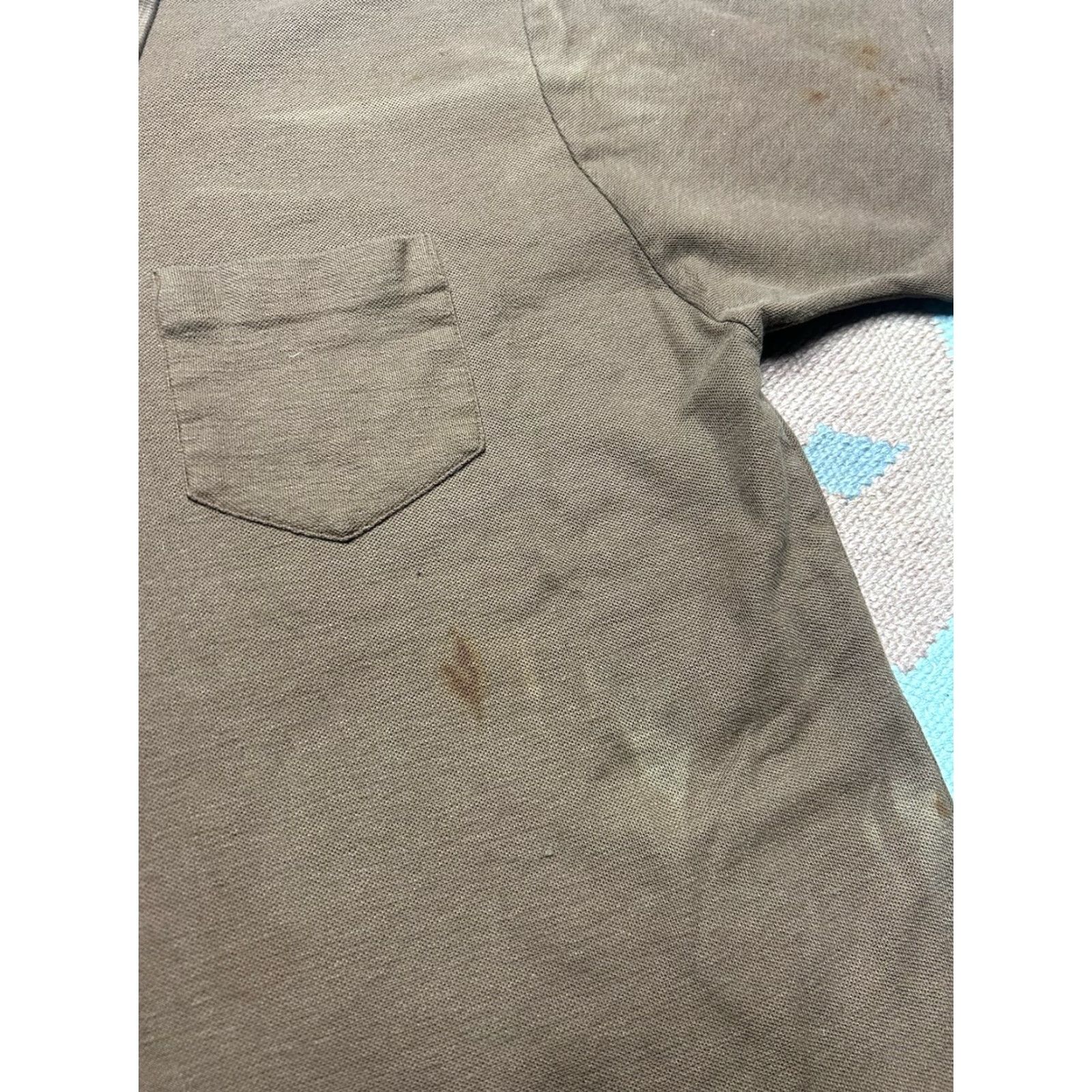 Vintage VINTAGE 70s Polo Shirt Short Sleeve Donegal brown Blank L/XL Men Polo Shirt Vintage 70s Brown Polyester Blank Mens Size L Size US L / EU 52-54 / 3 - 4 Thumbnail