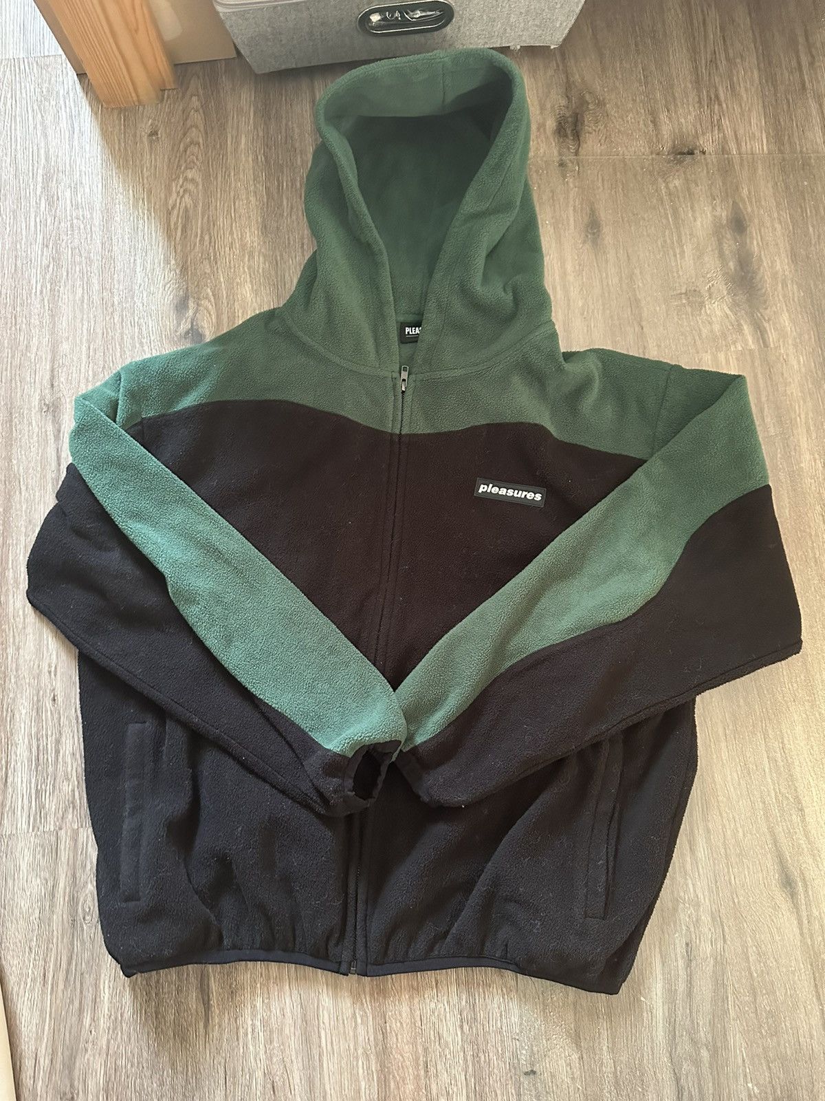 Pleasures Pleasures Whiskey Zip Hoodie 'Green' Size US XL / EU 56 / 4 - 1 Thumbnail
