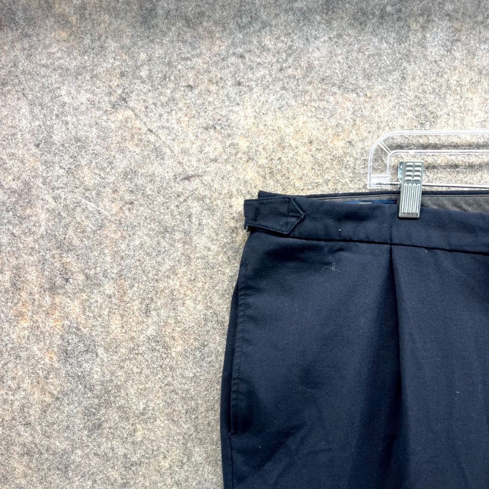 Polo Ralph Lauren VINTAGE Polo Ralph Lauren Pants Mens 43 Blue Navy Pleated Trousers Slacks 90s Dress Pants Regular Wo ol 90s Shirt? Size US 43 - 7 Thumbnail
