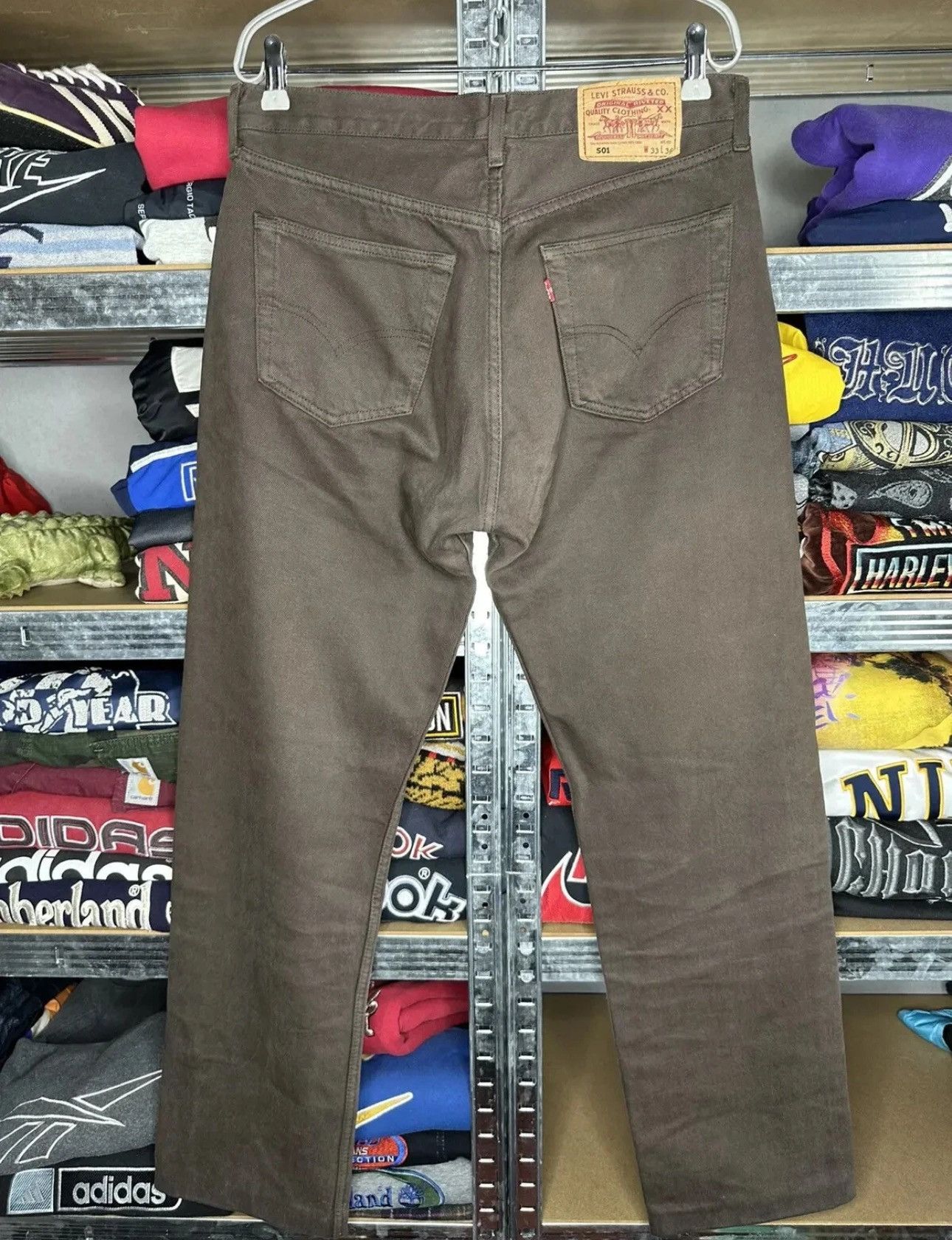 Levi's Crazy Vintage 90s Levi’s 501 Jeans Light Wash Tapered Size US 33 - 2 Thumbnail