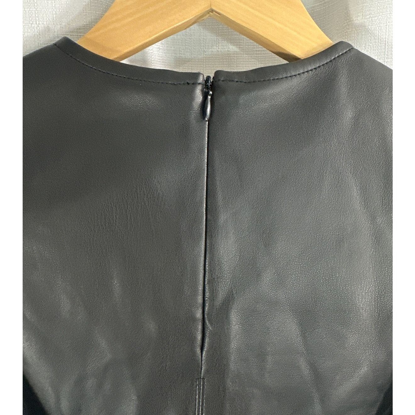 Other Mango MNG Size 5 Pleather Vegan Faux Leather Black Dress Size M / US 6-8 / IT 42-44 - 3 Thumbnail