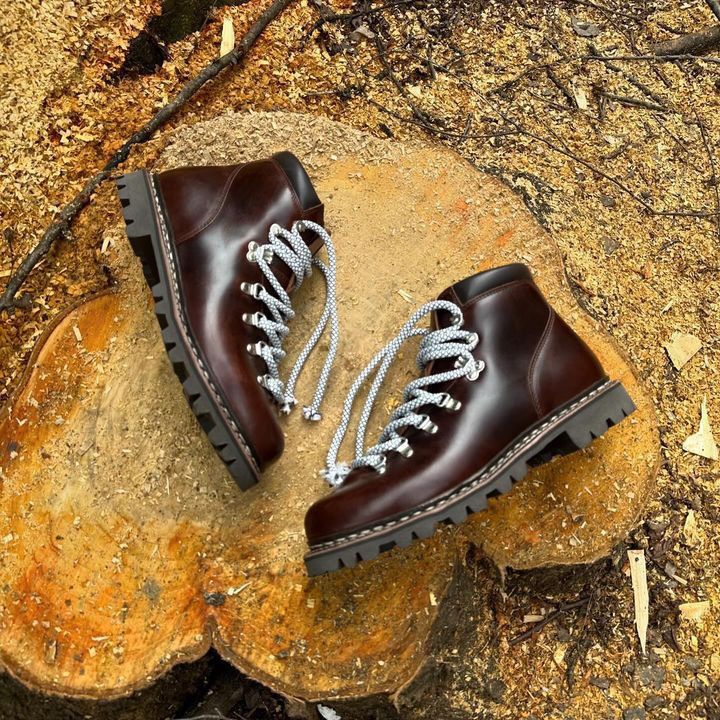 image of Paraboot Avoriaz Bizon Leather Shoes Uk9 in Brown, Men's