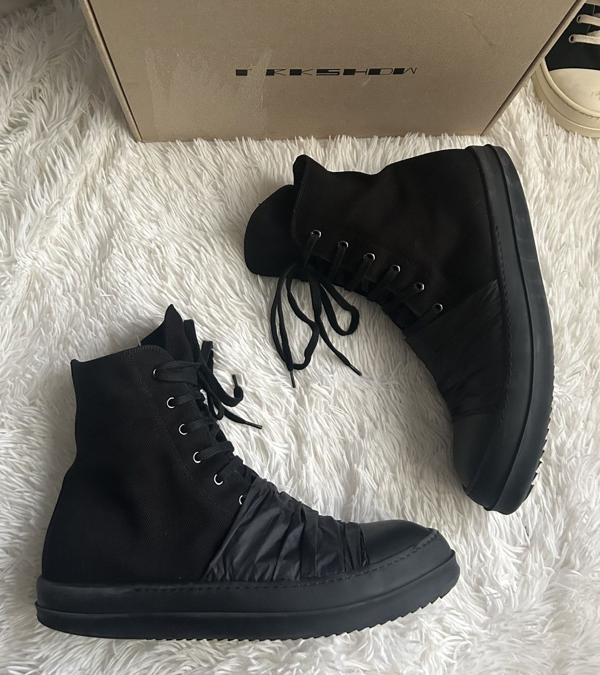 Rick Owens Drkshdw Rick Owens Drkshdw Hustler Ramones Black Size 47 Size US 14 / EU 47 - 2 Thumbnail