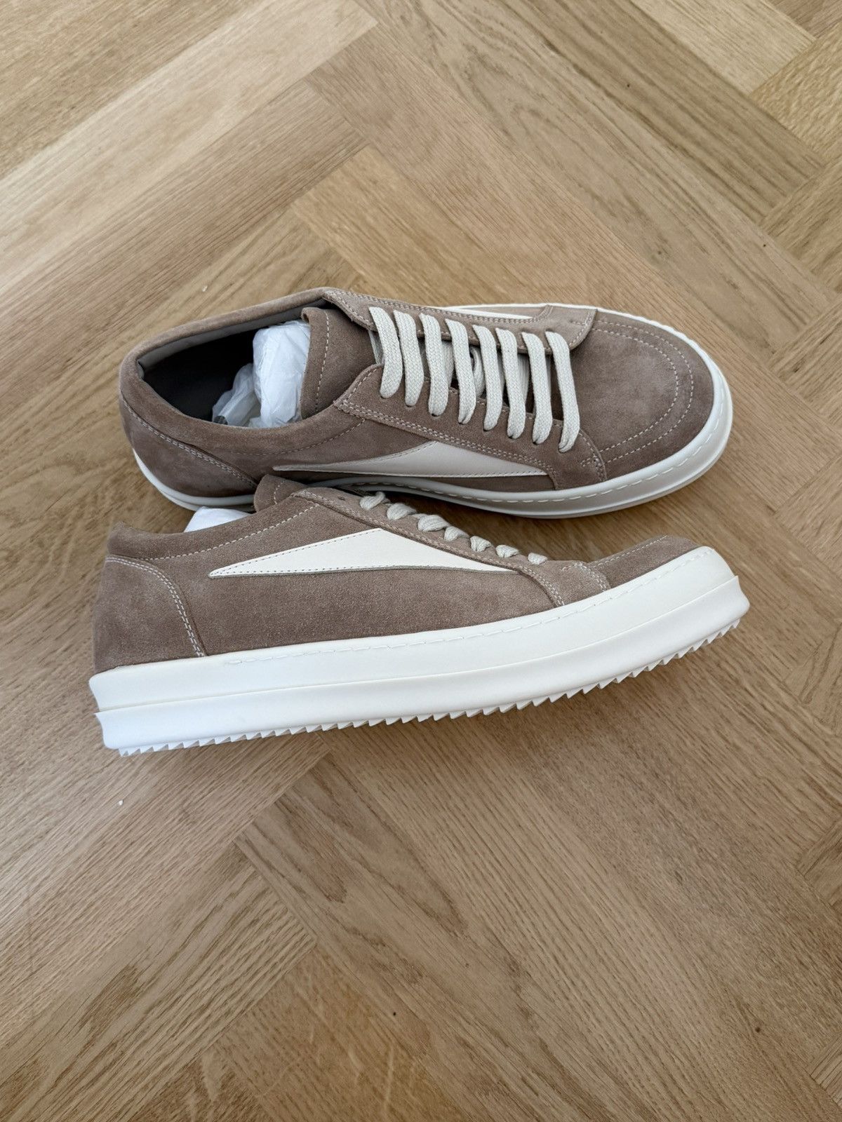 Rick Owens Rick Owens Beeige Suede „Vans“ Vintage Sneaker Sz.45 Size US 12 / EU 45 - 3 Thumbnail