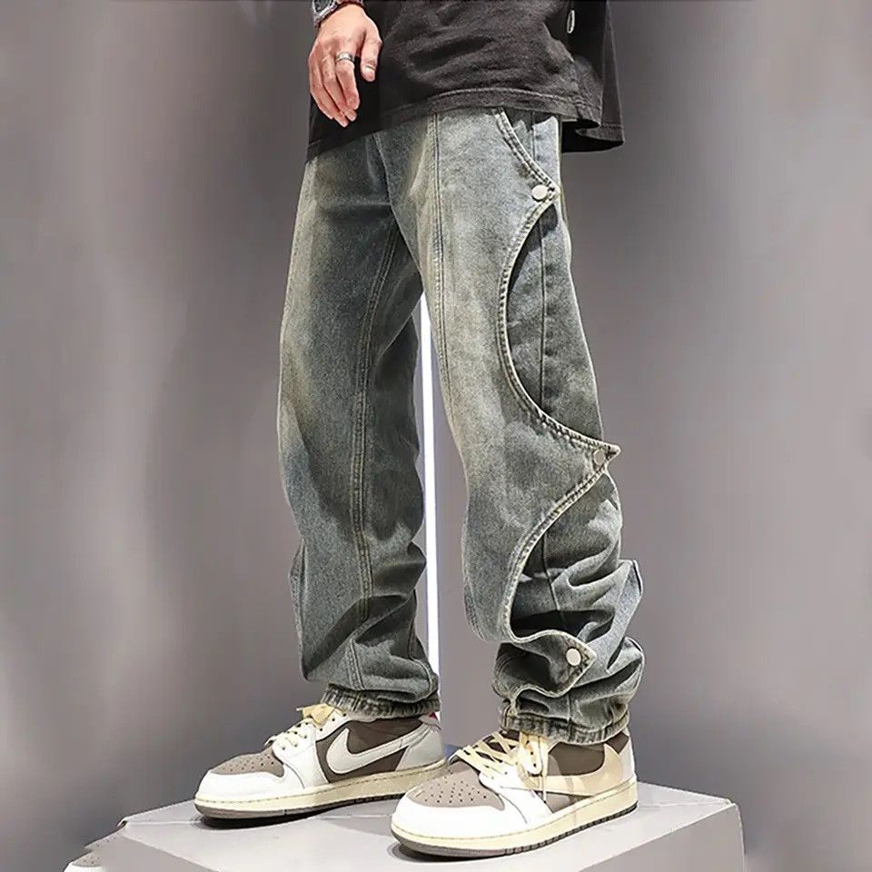 Denime × Japanese Brand Baggy Jeans Wide Leg Plus Size Straight-leg Trousers Size US 32 / EU 48 - 1 Thumbnail