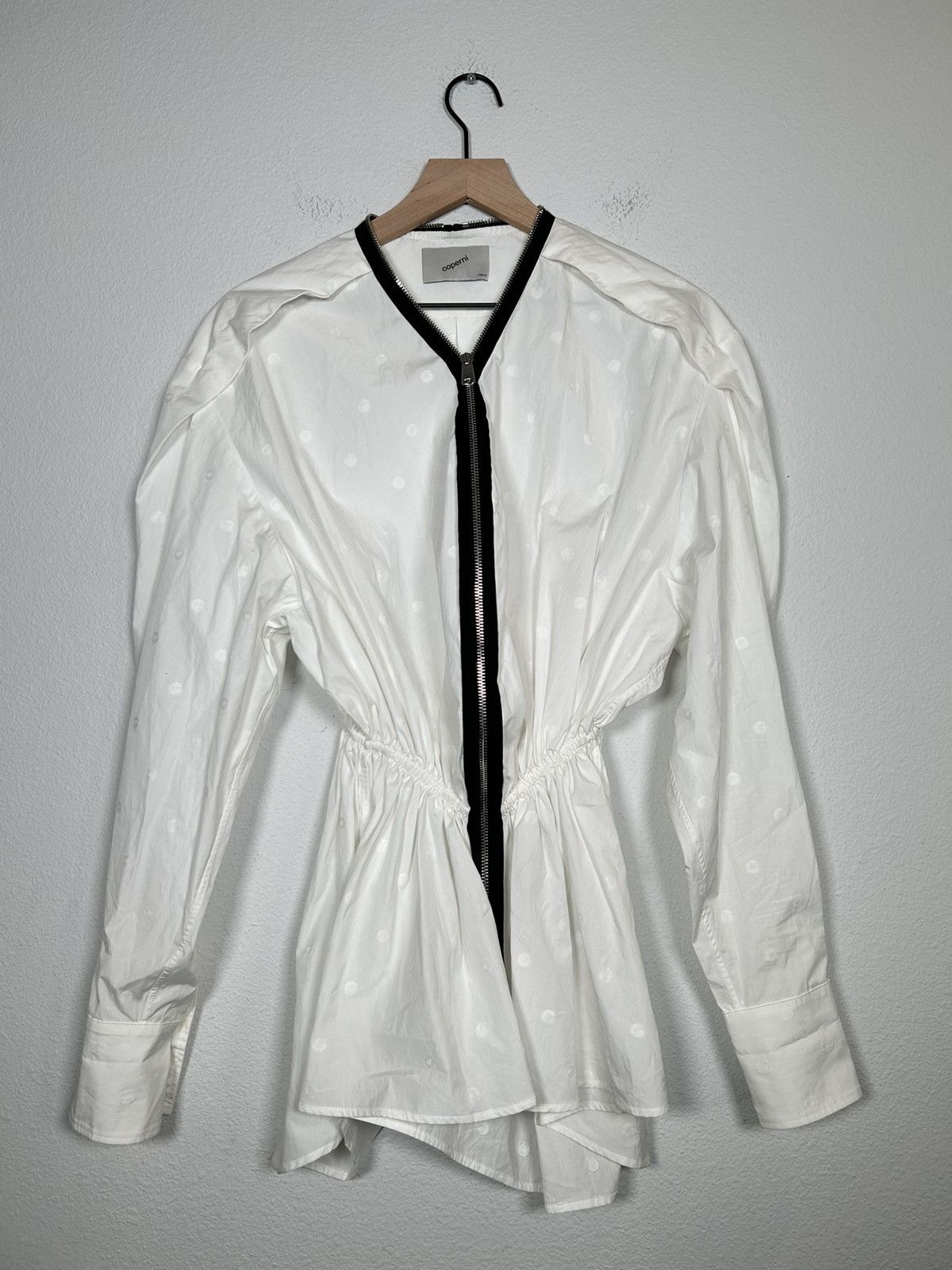 Gathered Cinched Full Zip top