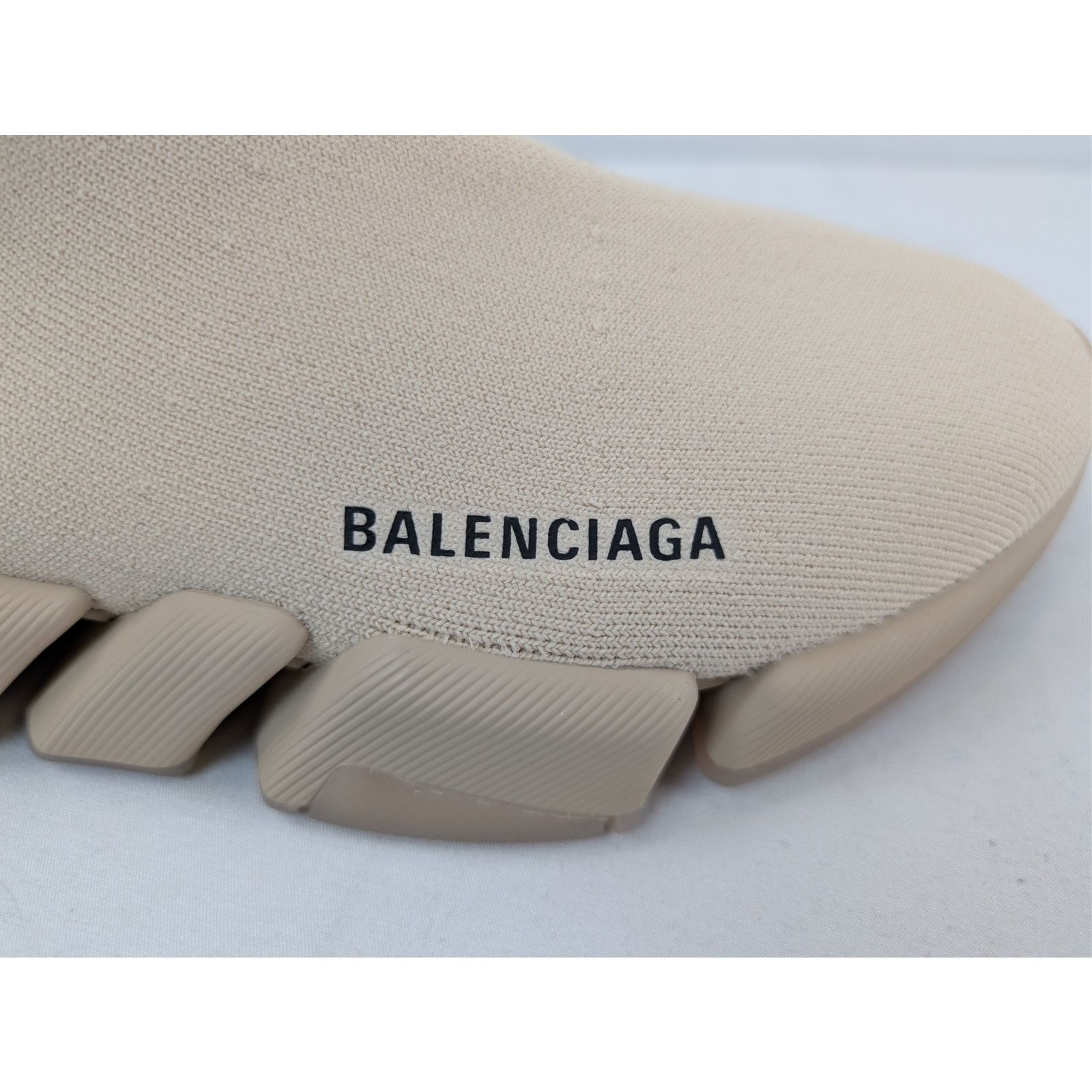 Balenciaga o1rshd1 Speed 2.0 Re Cycled Sneakers in Sand Beige Size US 7 / EU 40 - 5 Thumbnail