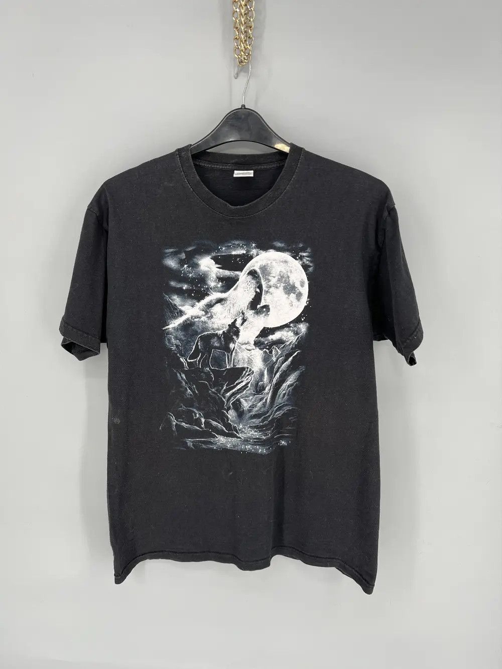 Band Tees Vintage 90s Wolf Face Boxy Fit Tee Streetwear Style Size US L / EU 52-54 / 3 - 1 Thumbnail