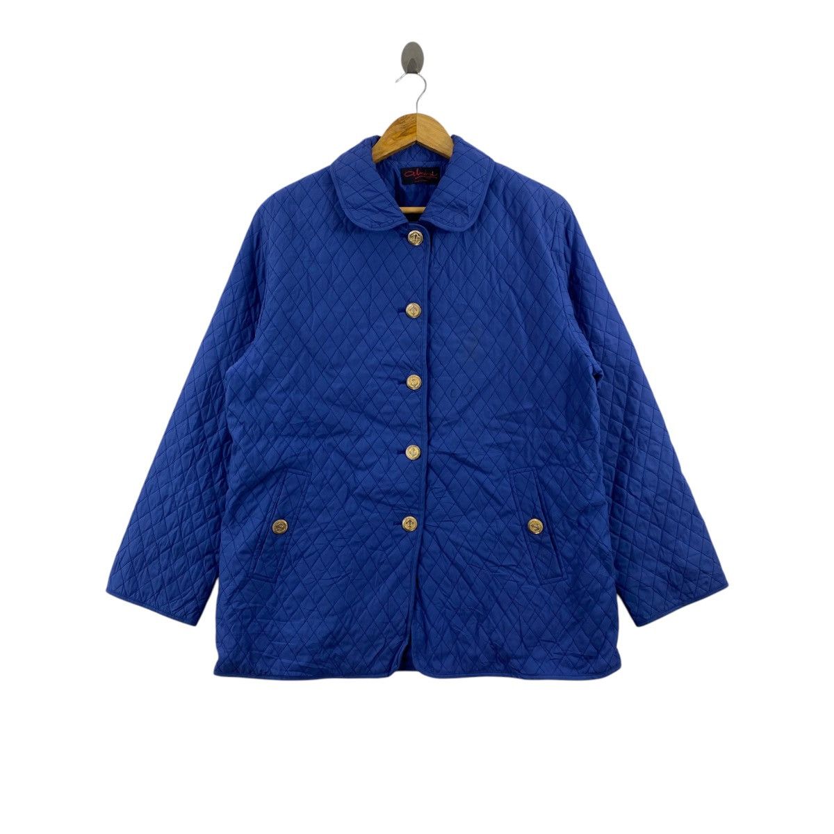 Other ALMINA PARIS France Brand Button Up Quilted Blue Coat Size US XL / EU 56 / 4 - 1 Thumbnail