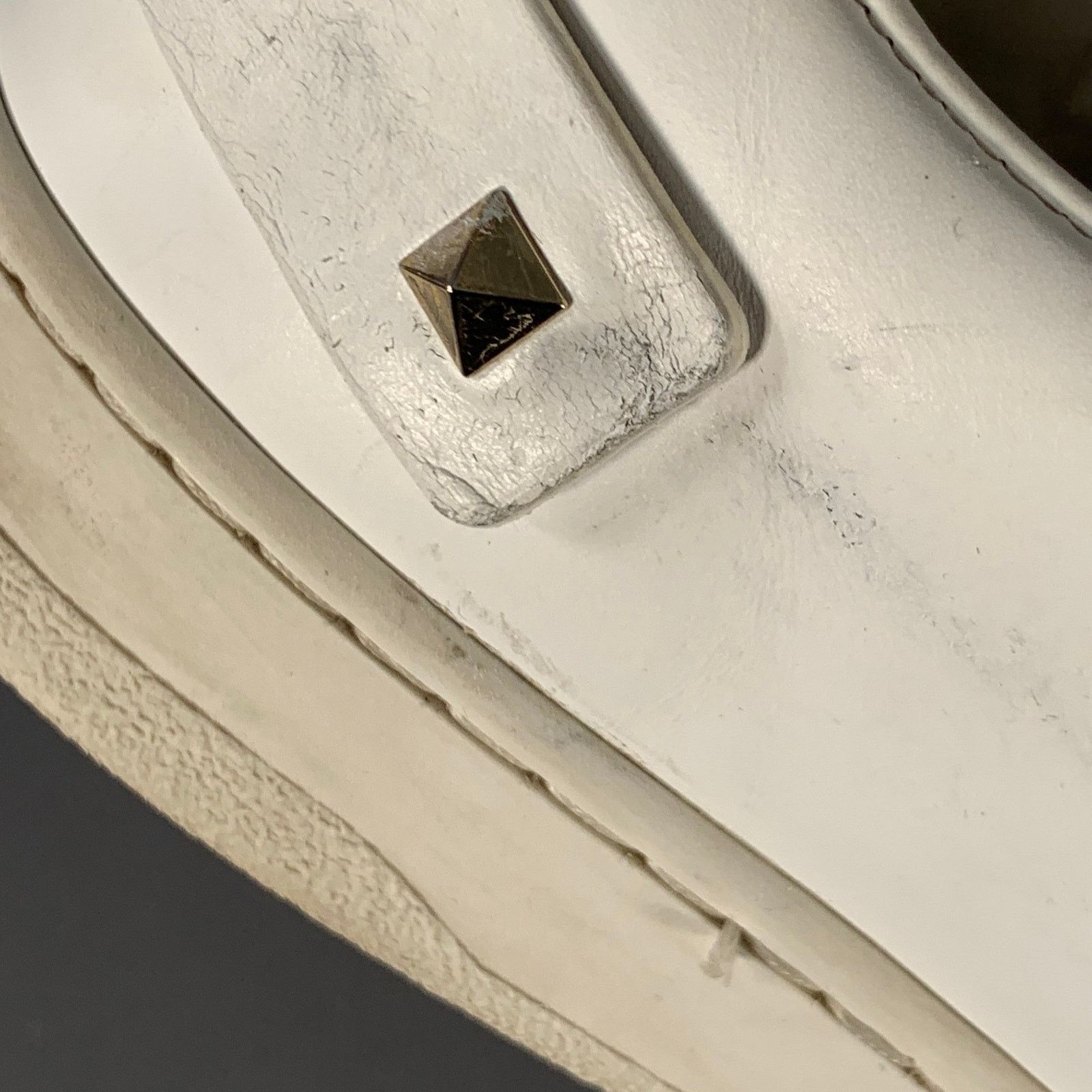 Valentino VALENTINO Size 10 White Perforated Leather Lace-Up Sneakers Size US 10 / EU 43 - 13 Thumbnail
