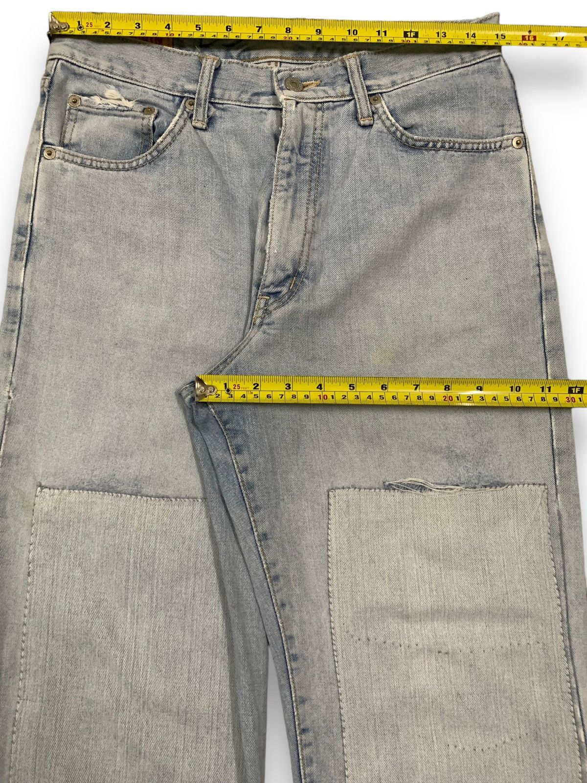Edwin Vintage Y2K Edwin Double Knee Baggy Distressed Jeans Size US 30 / EU 46 - 15 Thumbnail
