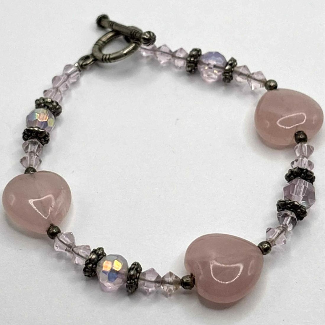 Other Y2K Pink Stone Heart Bracelet Size ONE SIZE - 3 Thumbnail