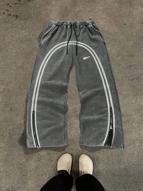 Japanese Brand Washed pants/sweatpants opium PlayboiCarti zipper Size US 34 / EU 50 - 1 Thumbnail