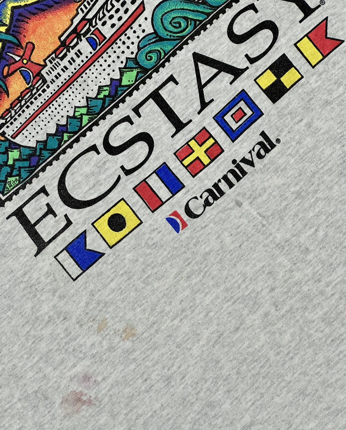 Vintage 90s Vintage Ecstasy MDMA Festival tee Size US L / EU 52-54 / 3 - 3 Thumbnail