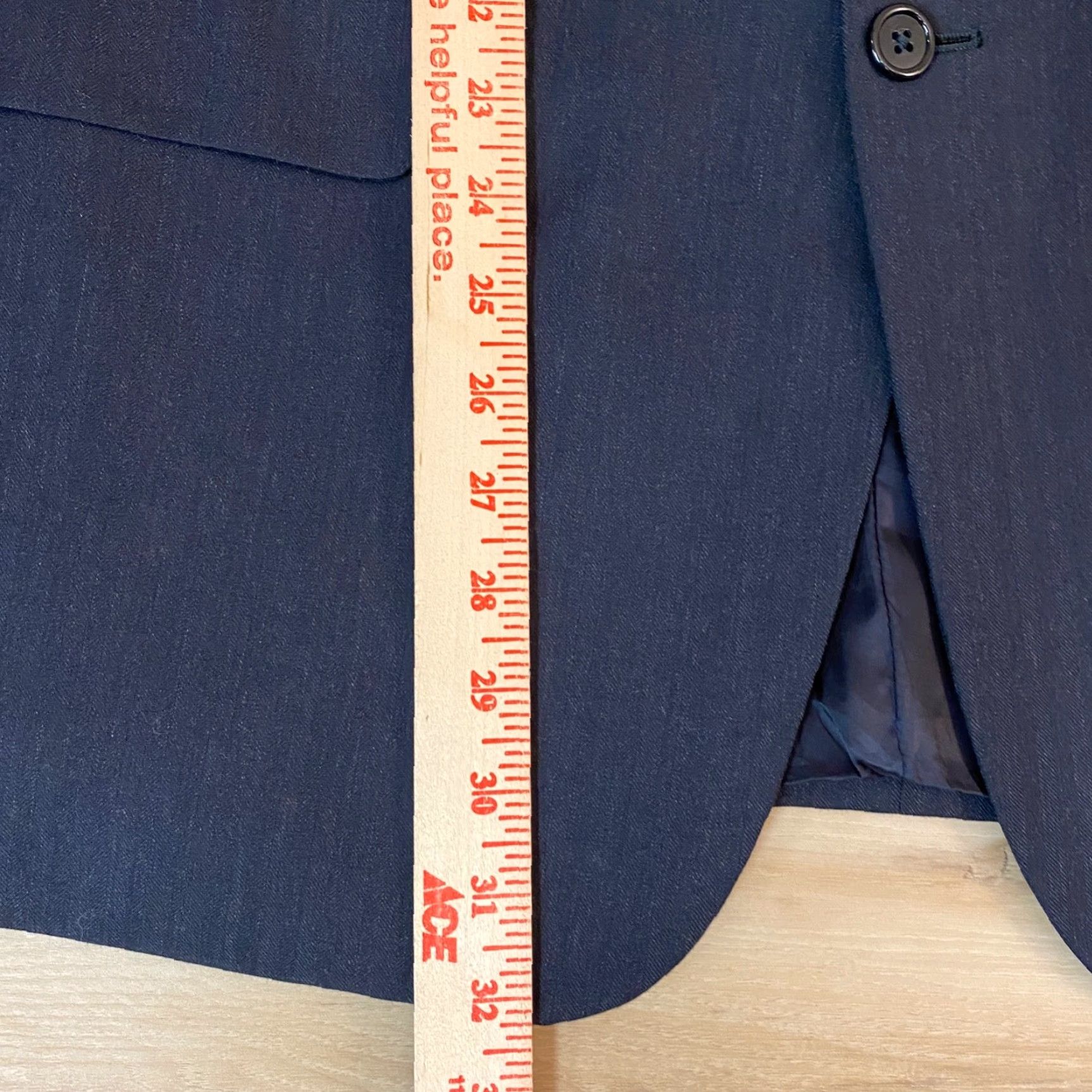 Jos. A. Bank Jos A Bank Blazer Mens 42R Navy Blue Striped 2 Button Sport Jacket Wool Shirt Jacket? Size 42R - 6 Thumbnail