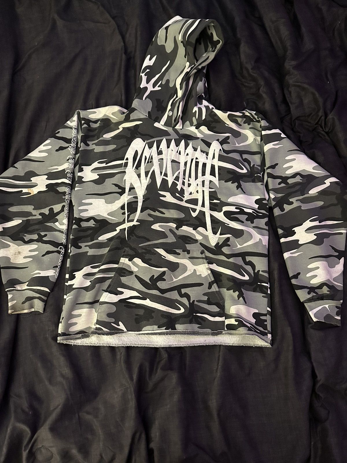 image of Snow Camo Revenge Hoodie in Grey, Men's (Size Medium)