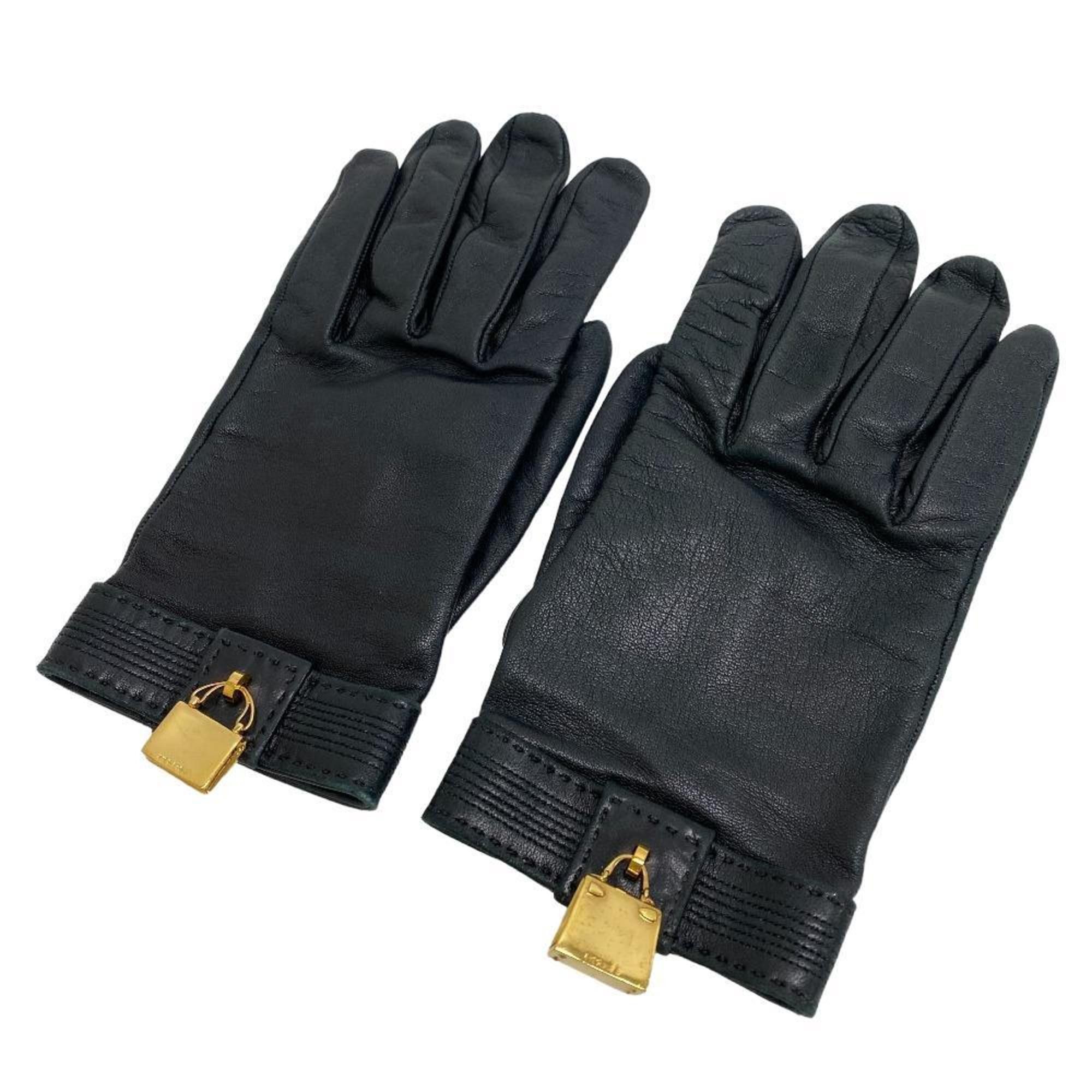 image of Hermes Gloves in Black, Women's