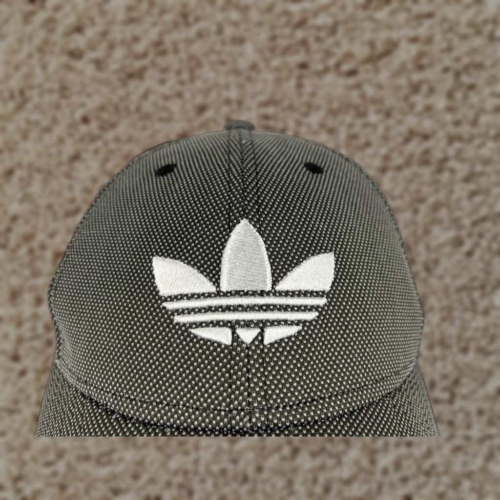 Adidas Adidas Hat Cap Snap Back Adult One Size Gray Houndstooth Cotton Poly Blend Mens Snapback Hat Gris Gray Beach Outdoor Adjustable Baseball Cap Size ONE SIZE - 1 Thumbnail
